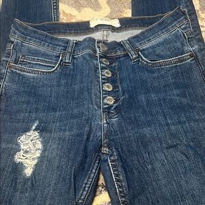 Free people skinny distressed jeans